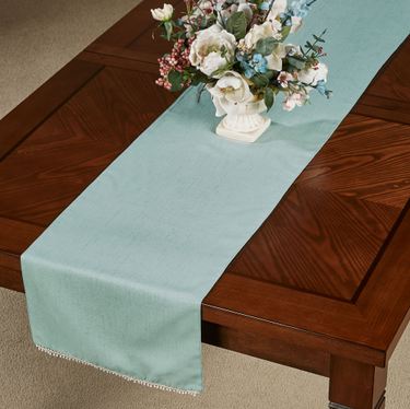 French Perle Solid Color Table Runner 14 x 90Image
