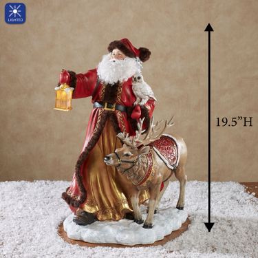 Guiding Light Santa Table Sculpture RedImage