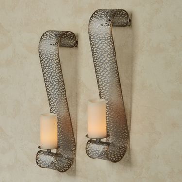 Metro Heights Wall Sconce Pair PlatinumImage