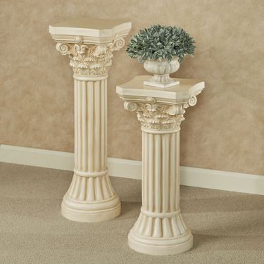 Corinthian Column Pedestal Ivory/BeigeImage