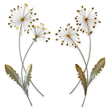 Dandelion Wishes Wall Art Multi Metallic Set of TwoImage