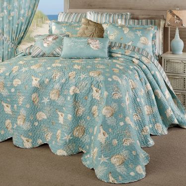 Seabreeze Grande Bedspread Set AquaImage