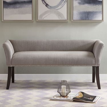 Welburn Upholstered Accent Bench GrayImage