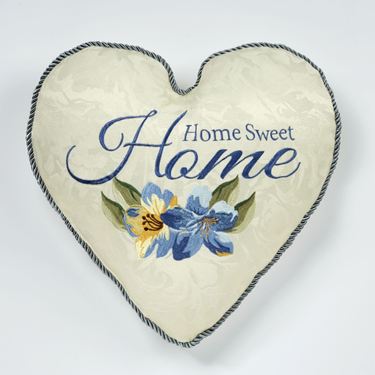 Marquette Embroidered Home Pillow Buttercream HeartImage