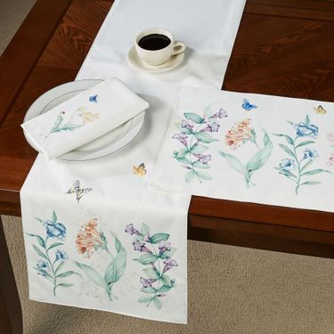 Butterfly Meadow Garden Table Runner Multi Pastel 14 x 70Image