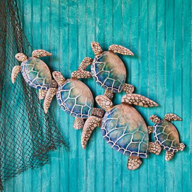 Swim the Great Sea Turtle Wall Art Multi CoolImage