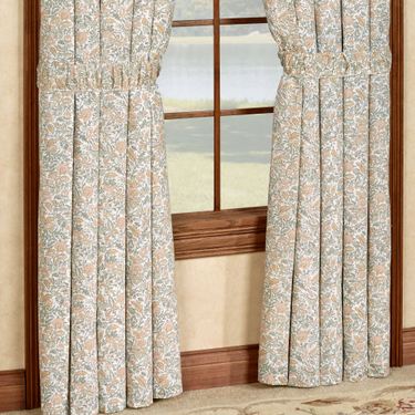 Ashland Tailored Curtain Pair White 84 x 84Image