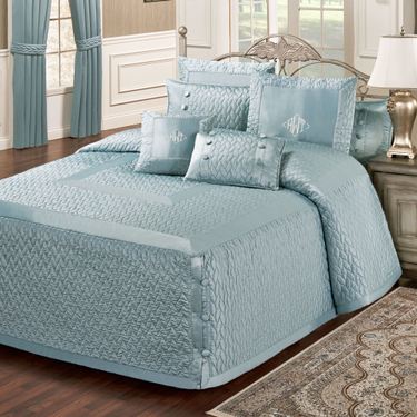 Silk Allure Grande Bedspread Sterling BlueImage