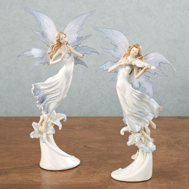 Fairy Orchestra Figurine Set Celestial Blue Set of TwoImage