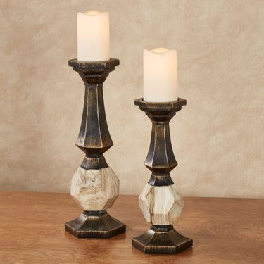 Zane Candleholders Black/Gold Set of TwoImage