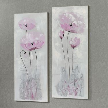 Purple Haze Floral Canvas Wall Art Set of TwoImage