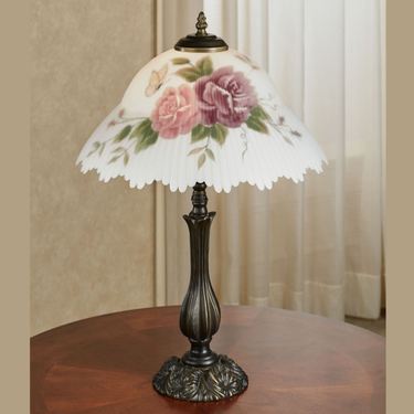 Brinley Floral Table Lamp Bronze Each with LED BulbImage