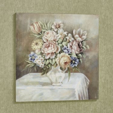 Bouquet of Blooms Canvas Wall Art Multi PastelImage