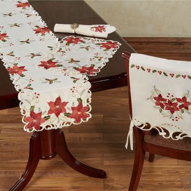 Poinsettia Palace Table Runner Light CreamImage