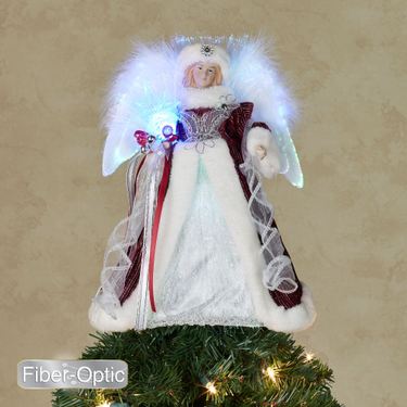 Elegant Angel Tree Topper BurgundyImage