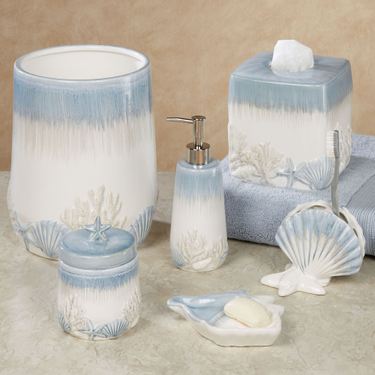 Abstract Coastal Lotion Soap Dispenser BlueImage