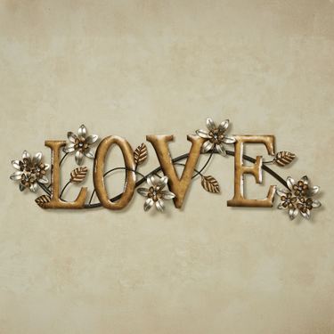 Bellissa Love Word Wall Art Multi MetallicImage