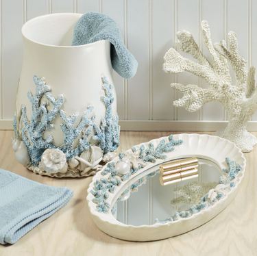 Coral Treasures Wastebasket BlueImage