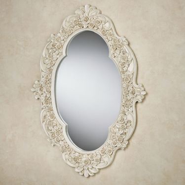 Victoria Rose Oval Wall Mirror Antique IvoryImage