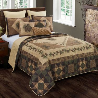 Antique Pine Mini Quilt Set Multi WarmImage