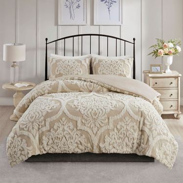 Sasha Chenille Mini Comforter Set Light TaupeImage