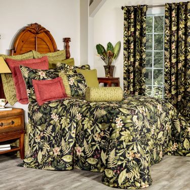 Tahitian Sunset Bedspread BlackImage