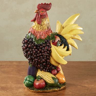 Rooster Medley Table Sculpture Multi EarthImage