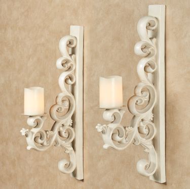 Astrella Wall Sconce Pair Antique WhiteImage