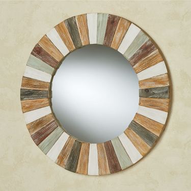 Sarita Round Wall Mirror Multi EarthImage