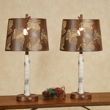 Birch Forest Table Lamp Pair NaturalImage