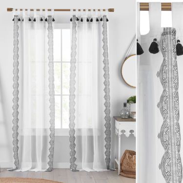 Oberon Sheer Tab Top Curtain PanelImage