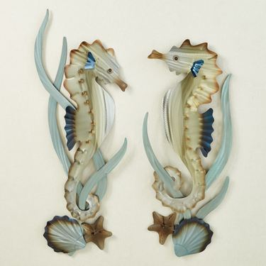 Seahorse with Shells Wall Art Multi MetallicImage