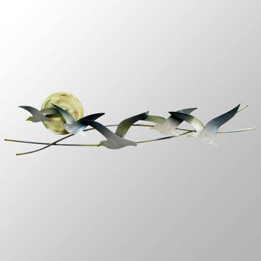 Seagulls in the Sun Wall Art Multi MetallicImage