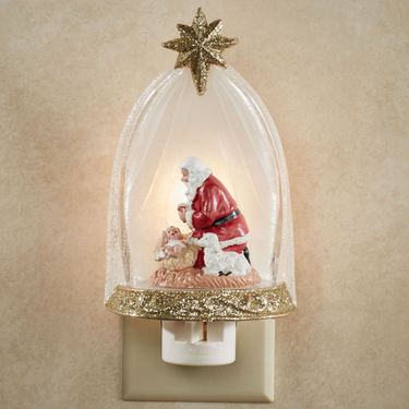 Kneeling Santa Nightlight GoldImage