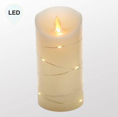 Large Luminous LED Candle Ivory 3 x 6Image