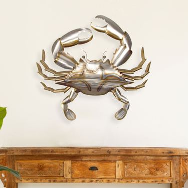 Fresh from the Sea Crab Wall Sculpture SilverImage