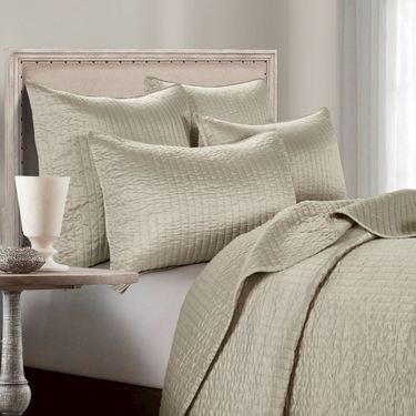 Satin Channel Mini Quilt Set Light TaupeImage