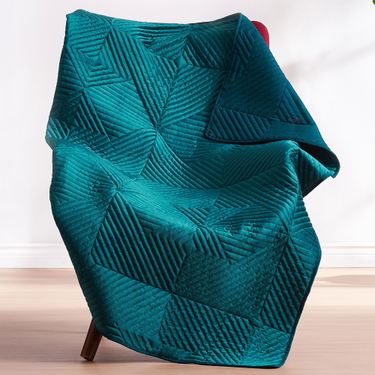Riviera Velvet Throw Blanket Dark Teal 50  x 60Image