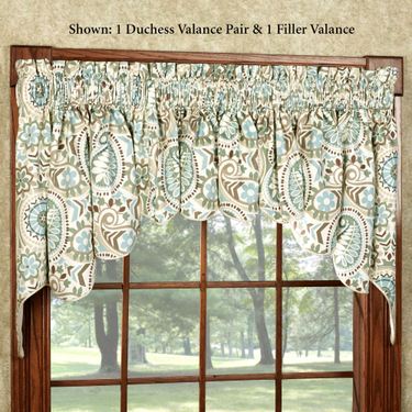 Paisley Prism Duchess Valance Pair Latte 100 x 30Image