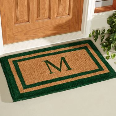 Double Border Outdoor Mat GreenImage