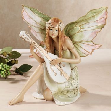 Mandolin Fairy Concerto Figurine GreenImage