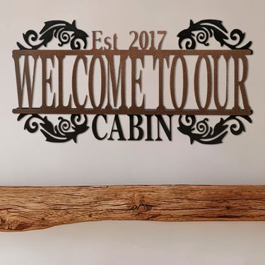 Legacy CABIN Personalized Metal Wall Art Sign CabinImage