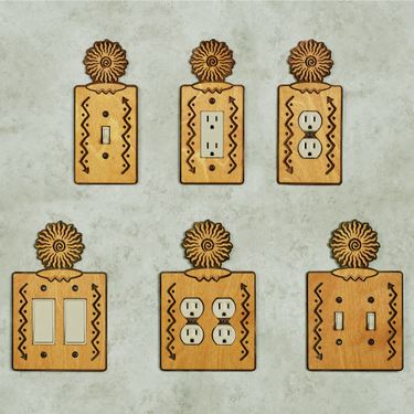 Sun Single Switch Golden BirchImage