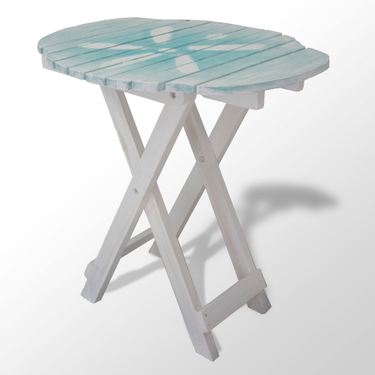Coastal Sand Dollar Accent Table AquaImage