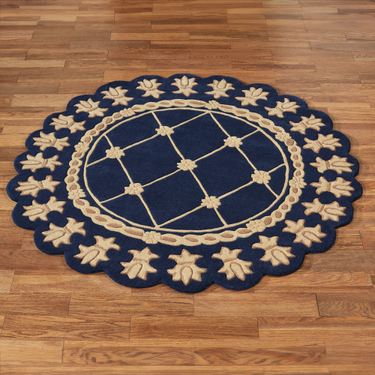 Regal Empire II Round Rug Navy with Gold 5 RoundImage
