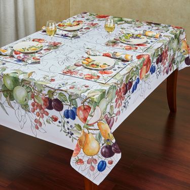 In the Orchard Fruit Oblong Tablecloth Multi BrightImage