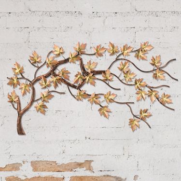 Windblown Tree Wall Art Sculpture Multi MetallicImage