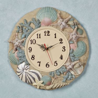 By the Sea Wall Clock SandImage