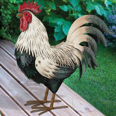 Barnyard Rooster Sculpture Multi EarthImage