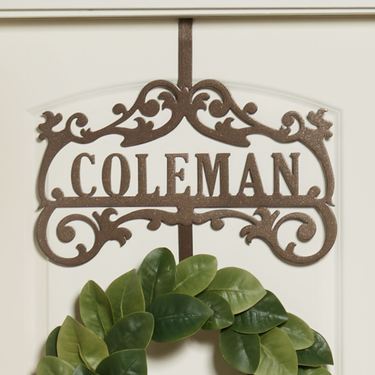 Bower Personalized Wreath Hanger BronzeImage